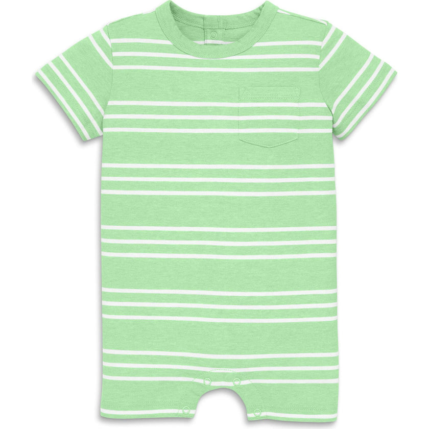 Baby heathered pocket shortie in stripe