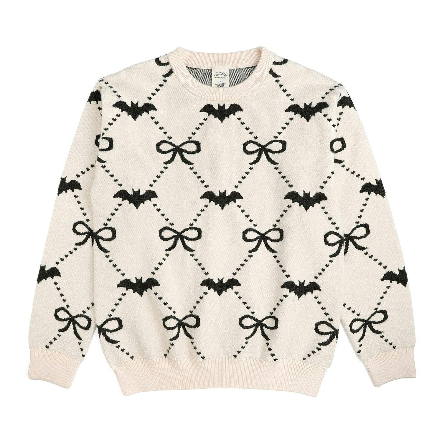 Bat Trellis Halloween Women's Sweater