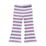 Girls Flare Pants in Dusky Orchid Stripe
