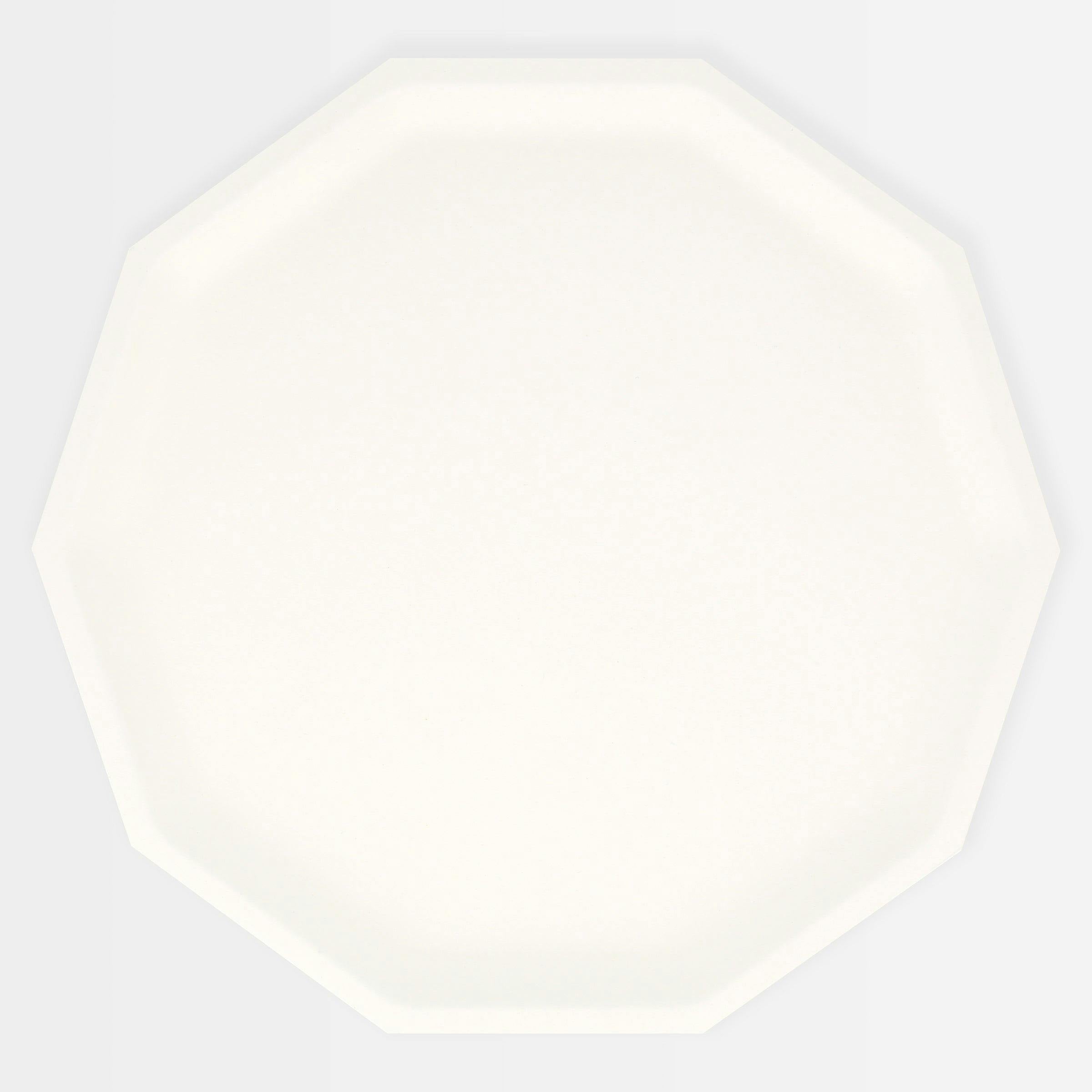 Cream Decagon Compostable Dinner Plates