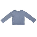Girls Loose Fit Long Sleeve Top in Blue Fog