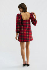 Collins Dress - Cabernet Plaid