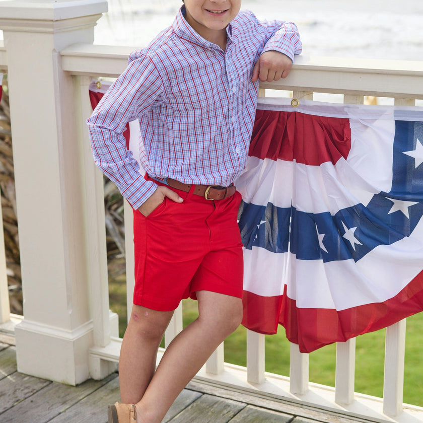 Button Down Shirt - Patriotic Plaid