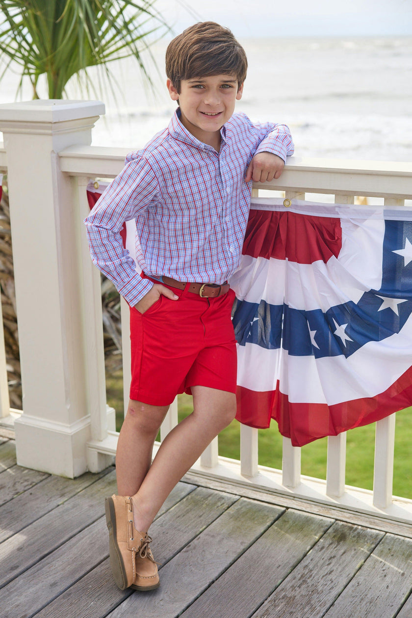 Button Down Shirt - Patriotic Plaid