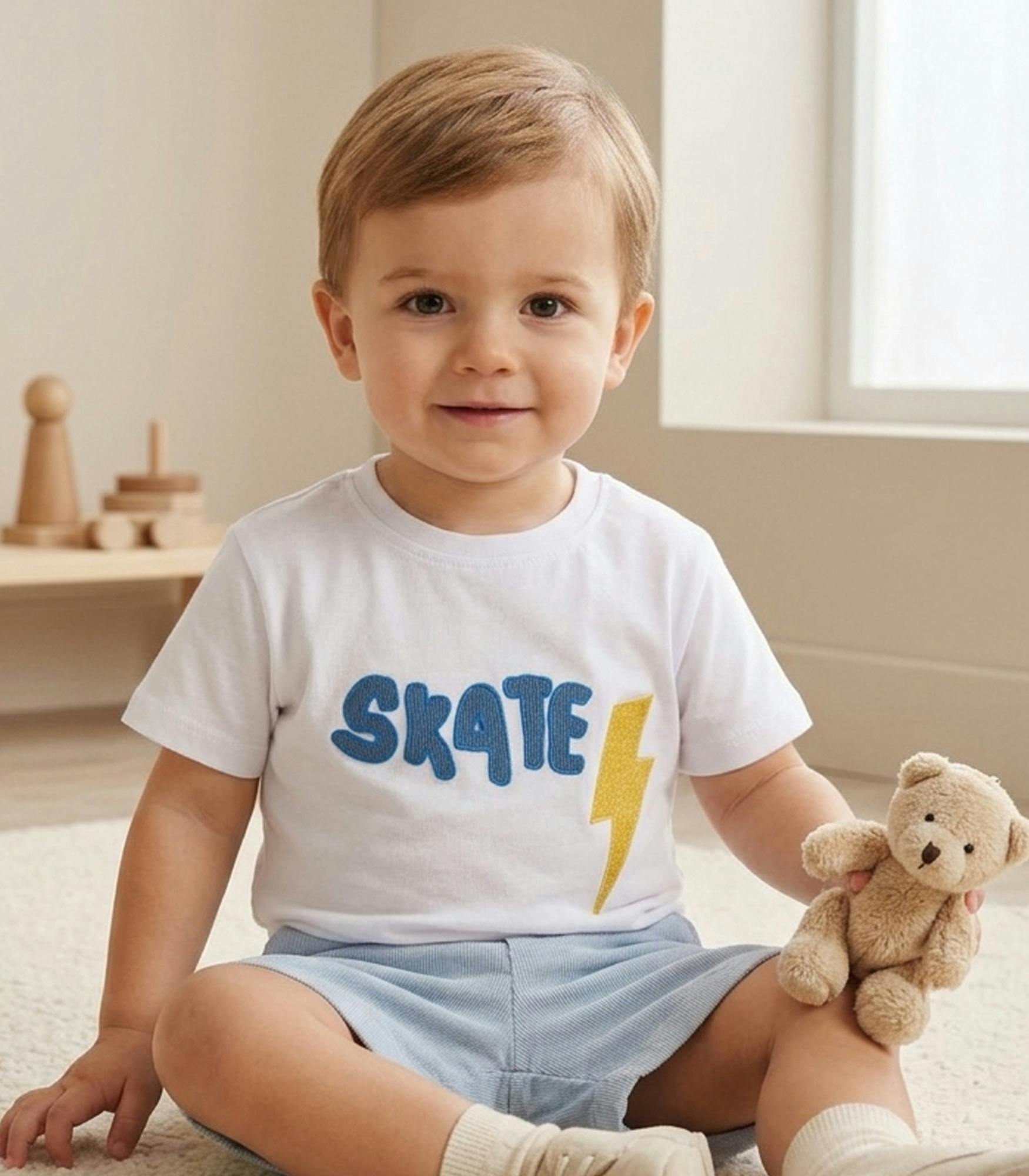 Cederique Baby T-shirt, White Skate