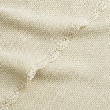 Cotton Knit Blanket, White