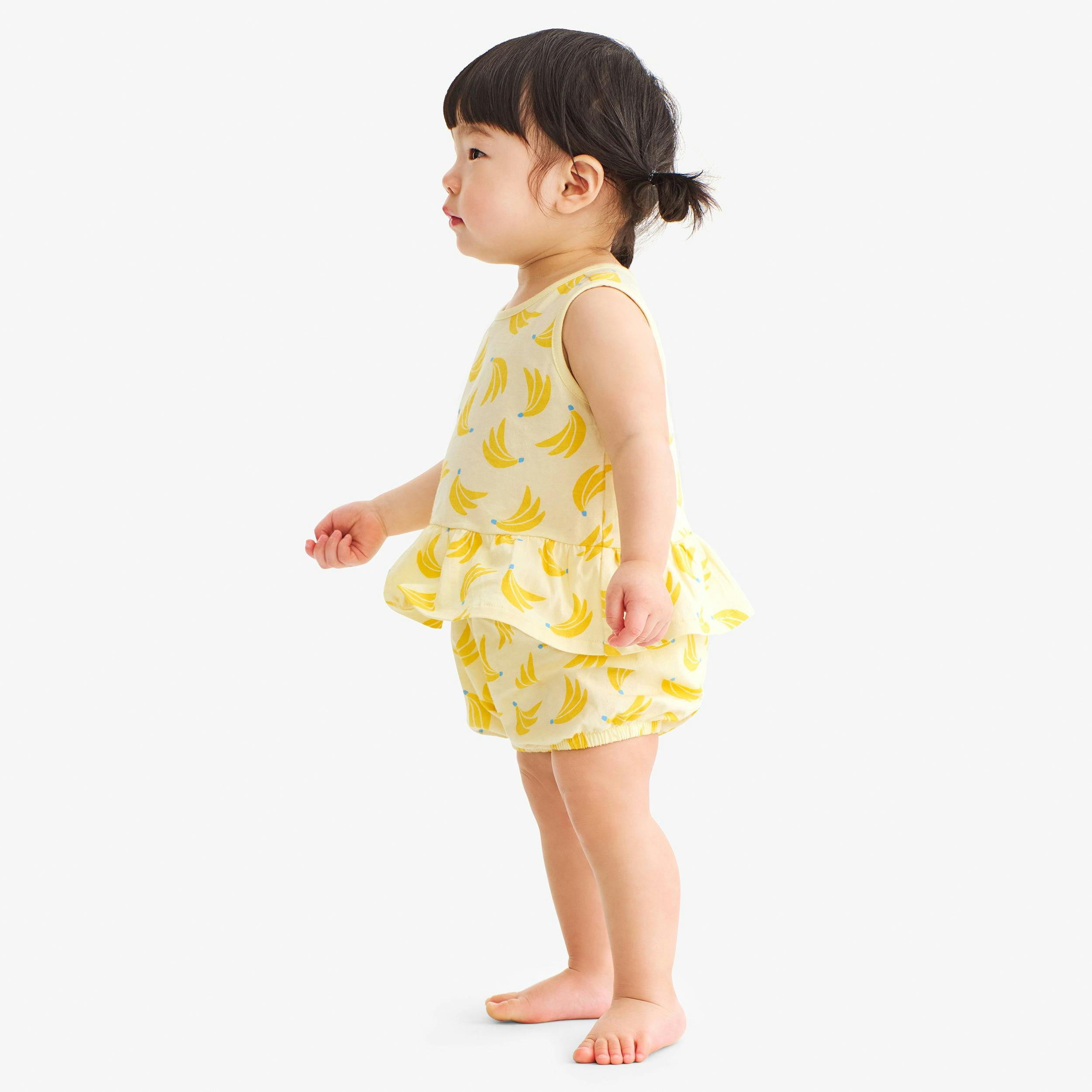 Clearance baby tank and shorts set in bananas