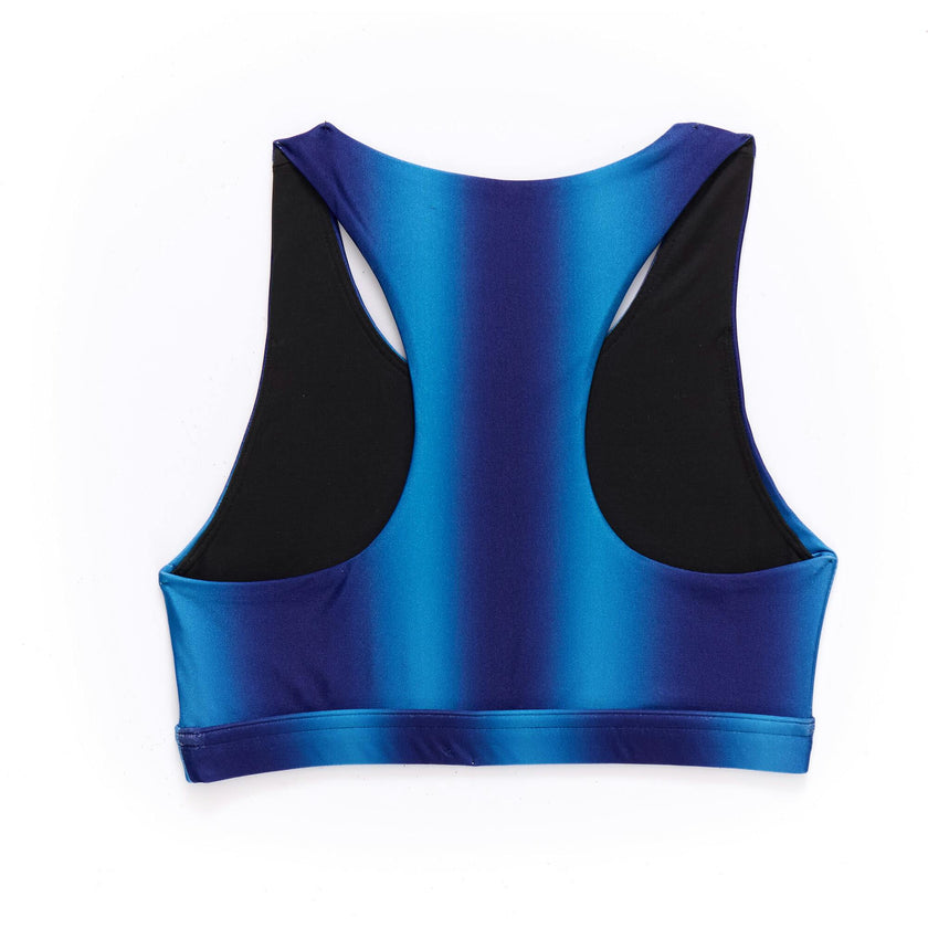 Girls Sports Bra in Blue Ombre