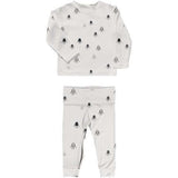 Footie Pajama Two-Piece, Beige