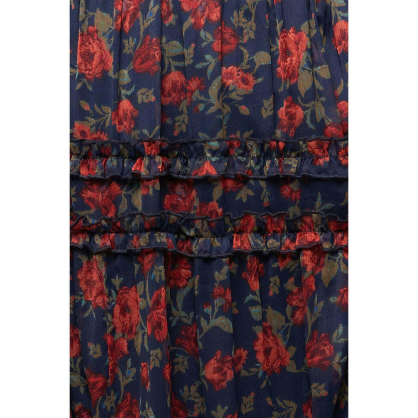 Geneva Dress in Scarlet Bloom