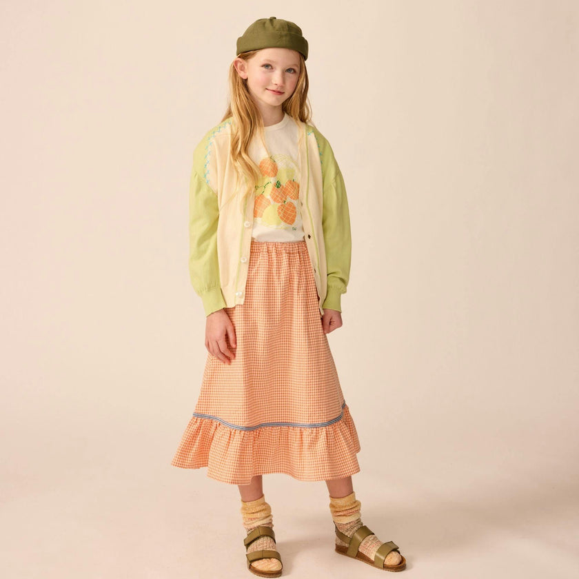 Picnic Skirt in Orange Gingham