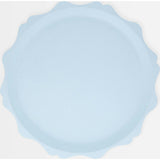 Blue Decorative Edge Compostable Dinner Plates