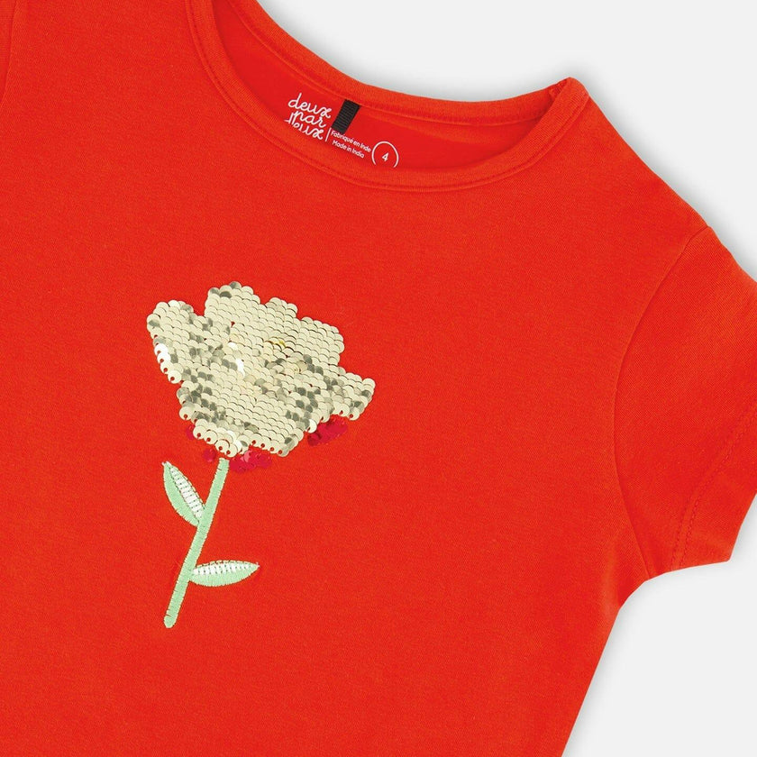 Organic Cotton Jersey T-Shirt Red