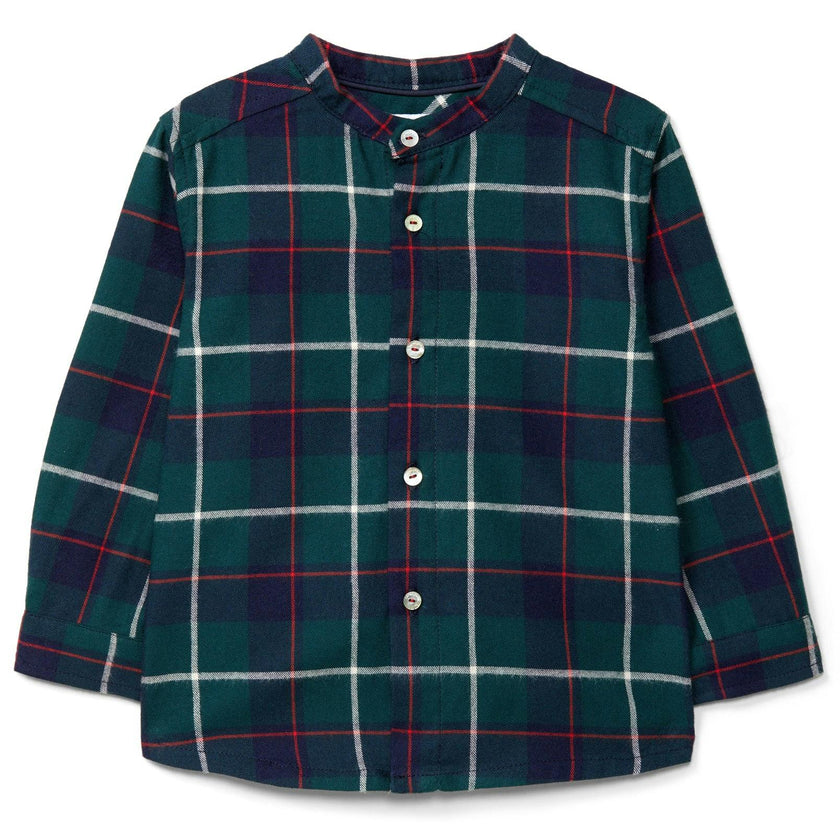 LARANJINHA Evergreen Checked Shirt - Navy Blue