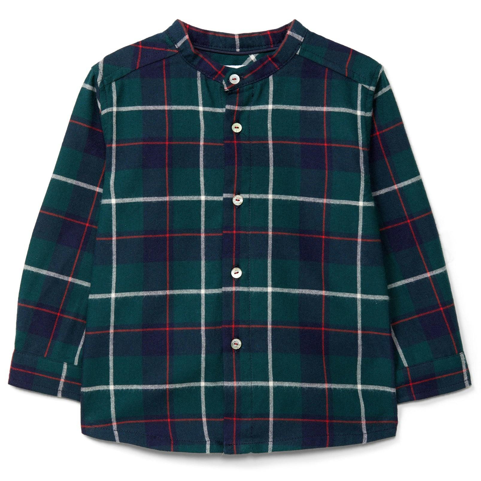 LARANJINHA Evergreen Checked Shirt - Navy Blue