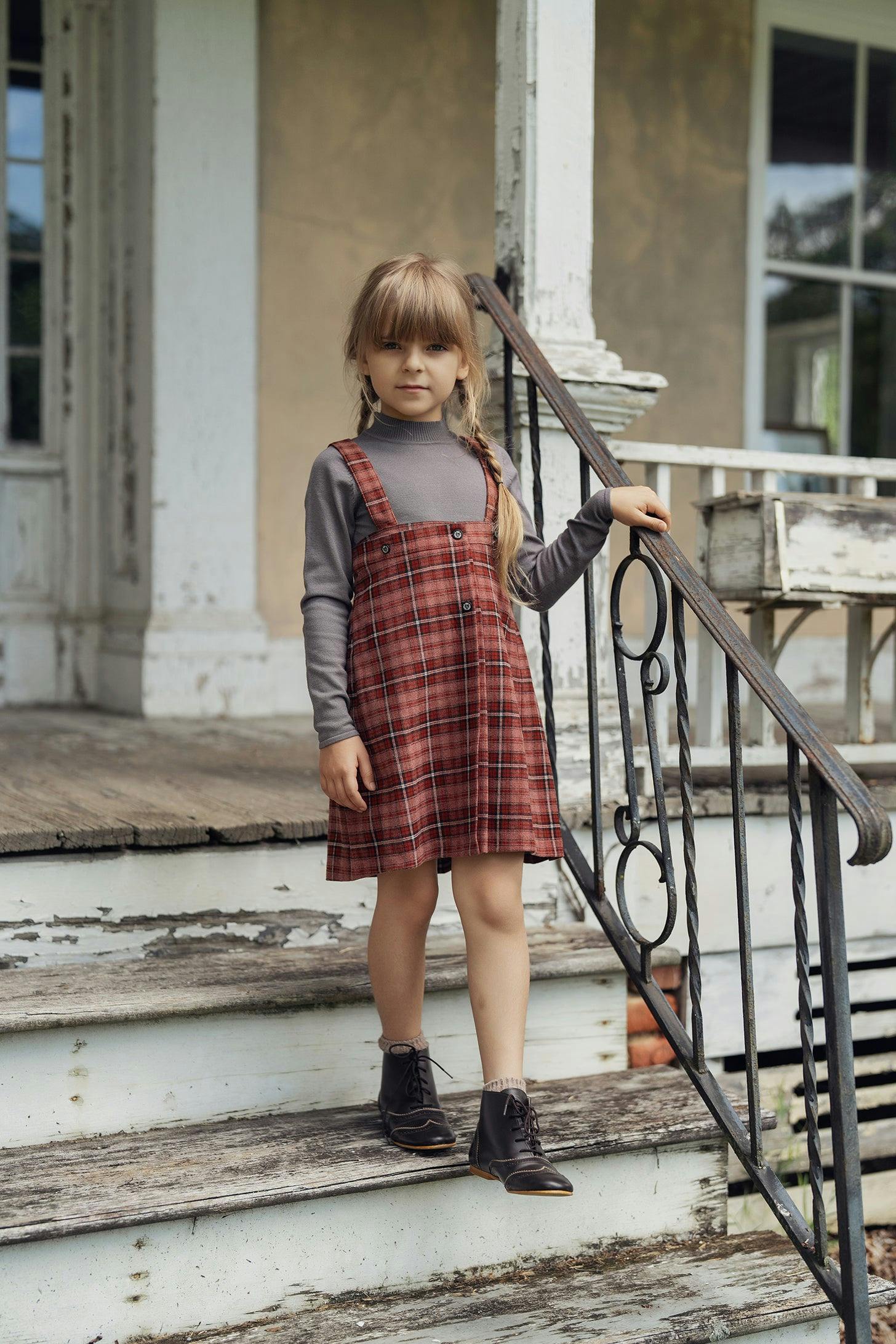 Plaid Skirt Burgundy