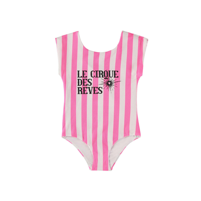 Pink Striped Bathing Suit