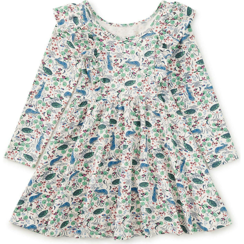 Ruffle Shoulder Ballet Dress, Multi