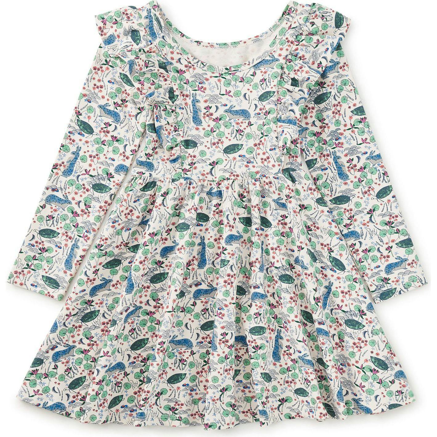 Ruffle Shoulder Ballet Dress, Multi