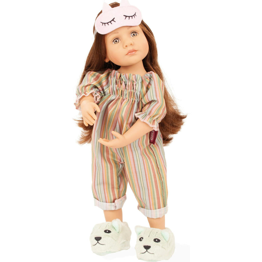 Gotz Little Kidz “Grete PJ Party” 14" Multi‑Jointed Standing Doll with Sleeping Bag