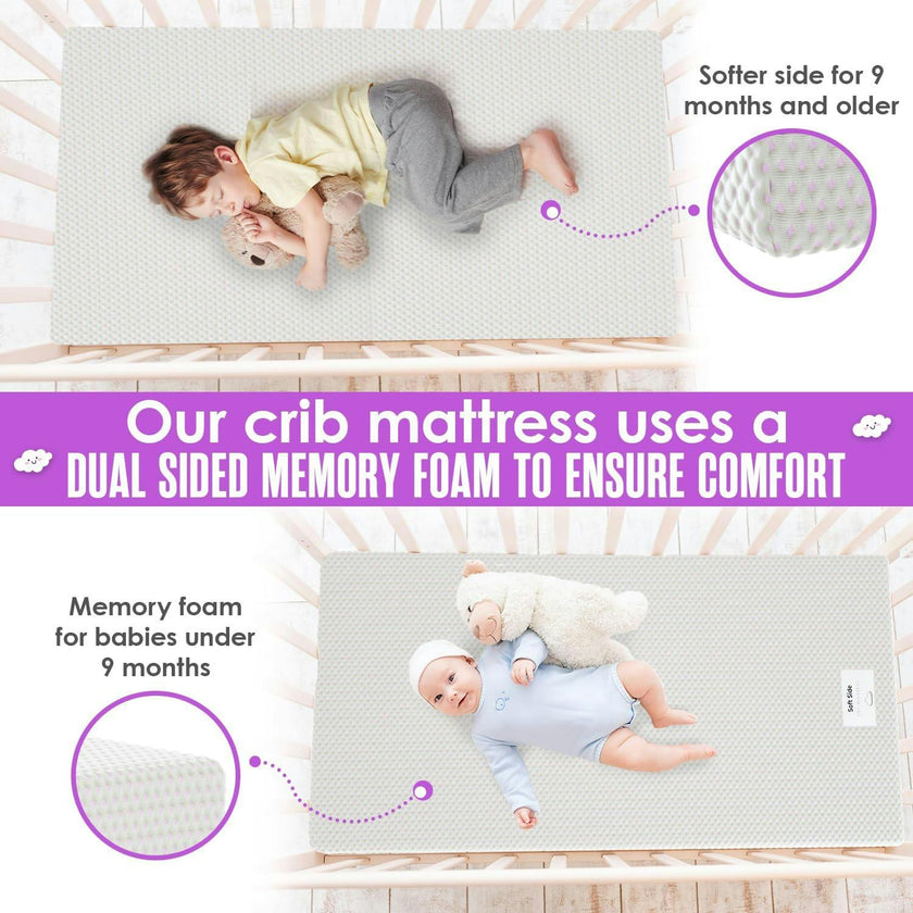 6” Crib Toddler Bed Mattress – Made in USA – Breathable Waterproof Washable