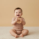 Organic Short Sleeve Bubble Romper - Island Palm