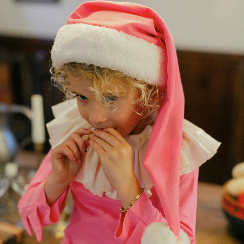 Pink Holiday Elf Pajama Costume