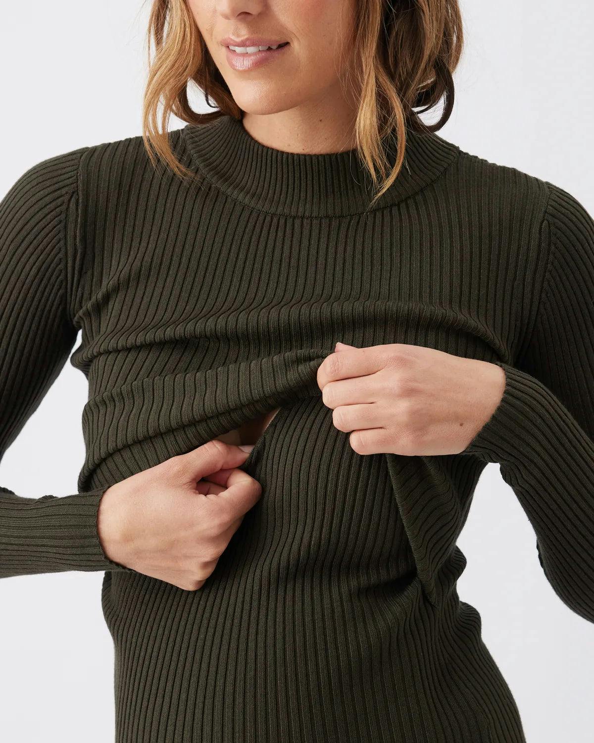 Lift Up Nursing Knit  Ivy