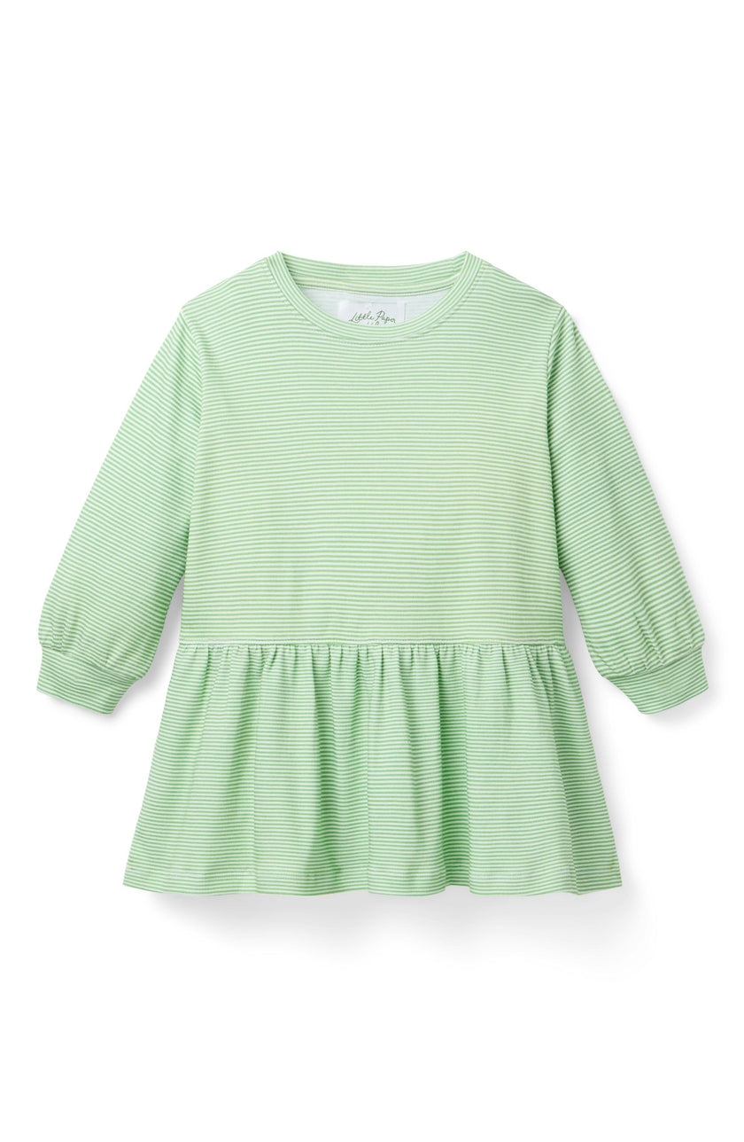 London Dress - Sage Stripe