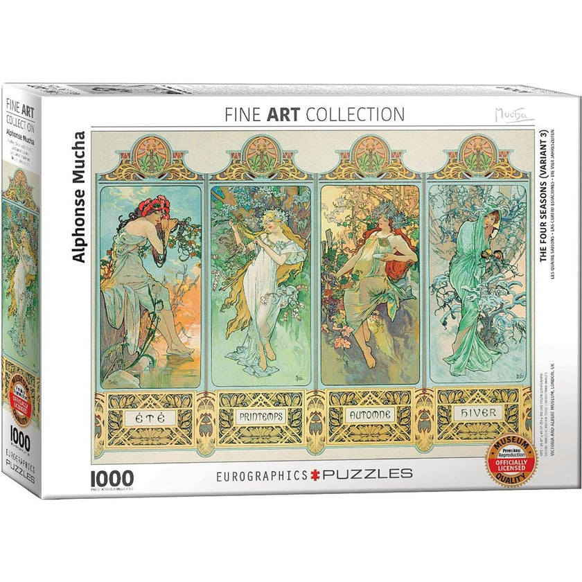 Eurographics: Four Seasons by Alphonse Maria Mucha - 1000 Piece Puzzle