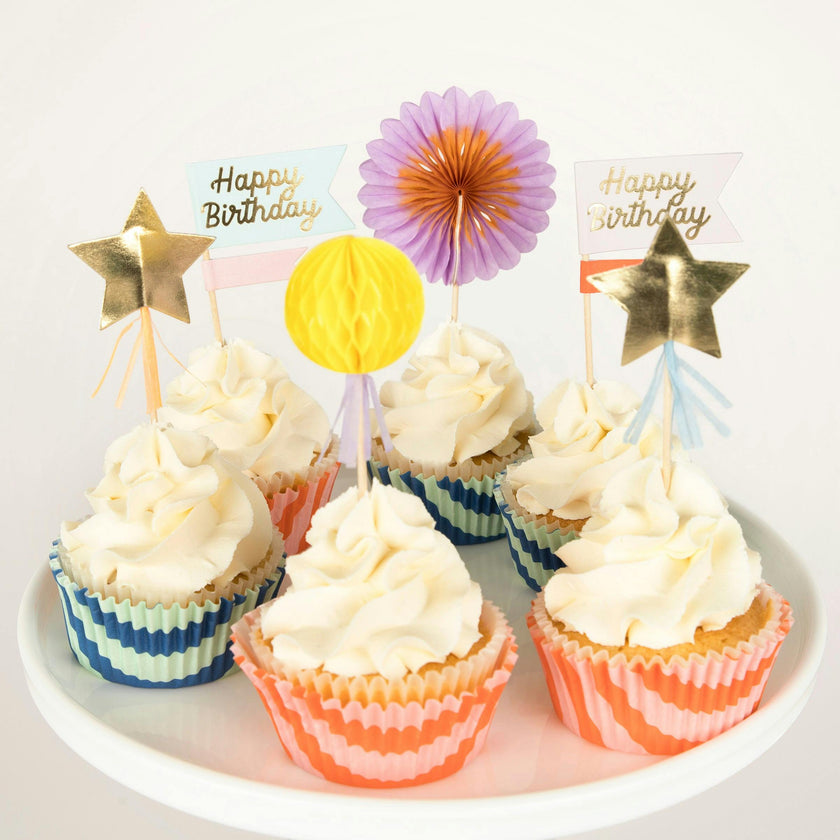 Stripe Party Cupcake Kit