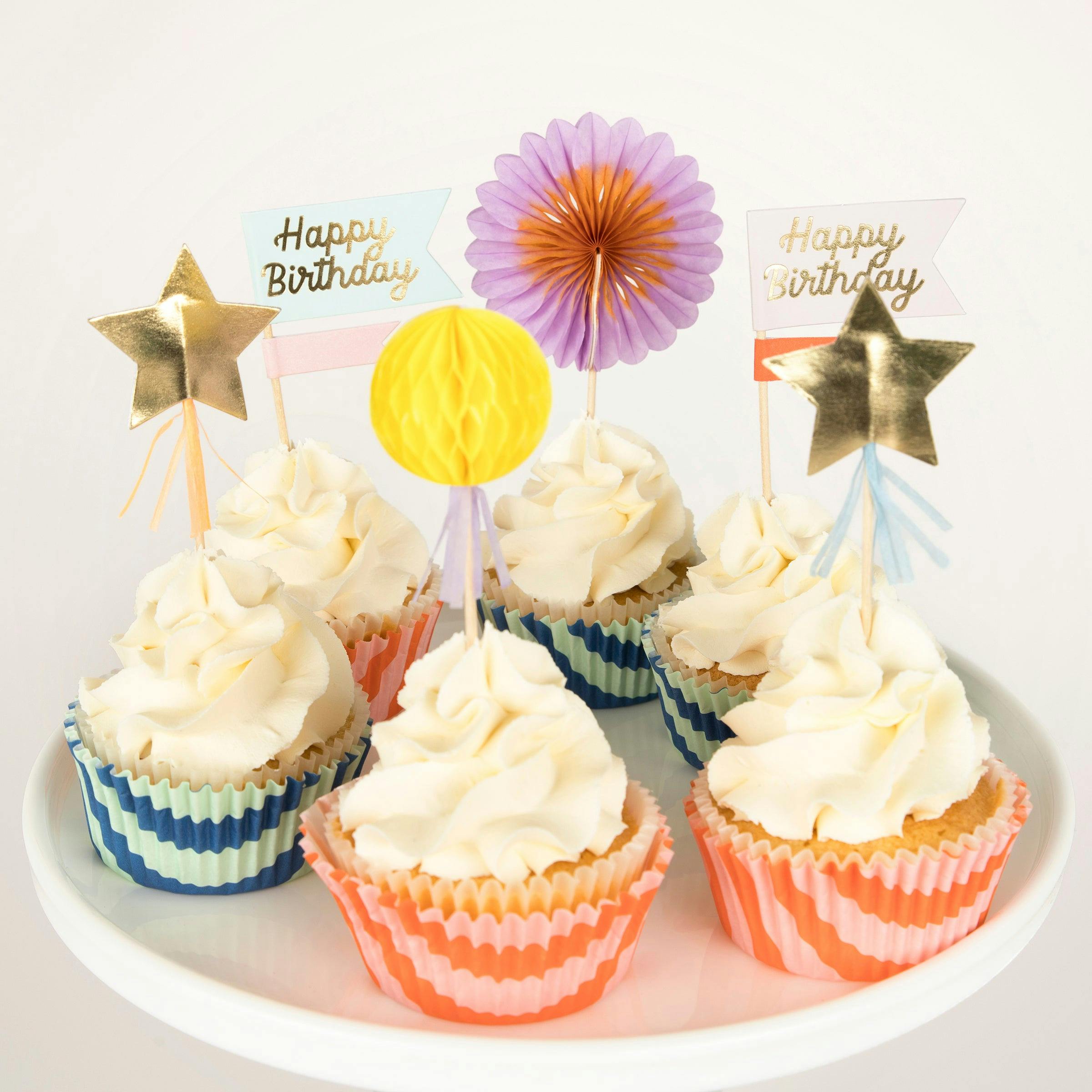 Stripe Party Cupcake Kit