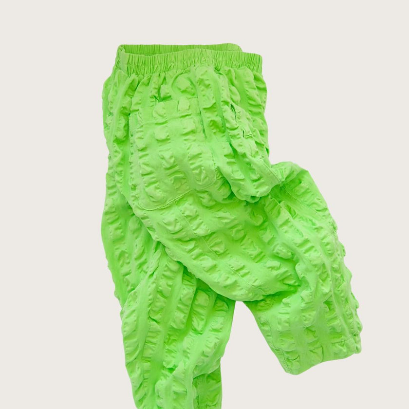 Manu Green Giant Seersucker Trousers