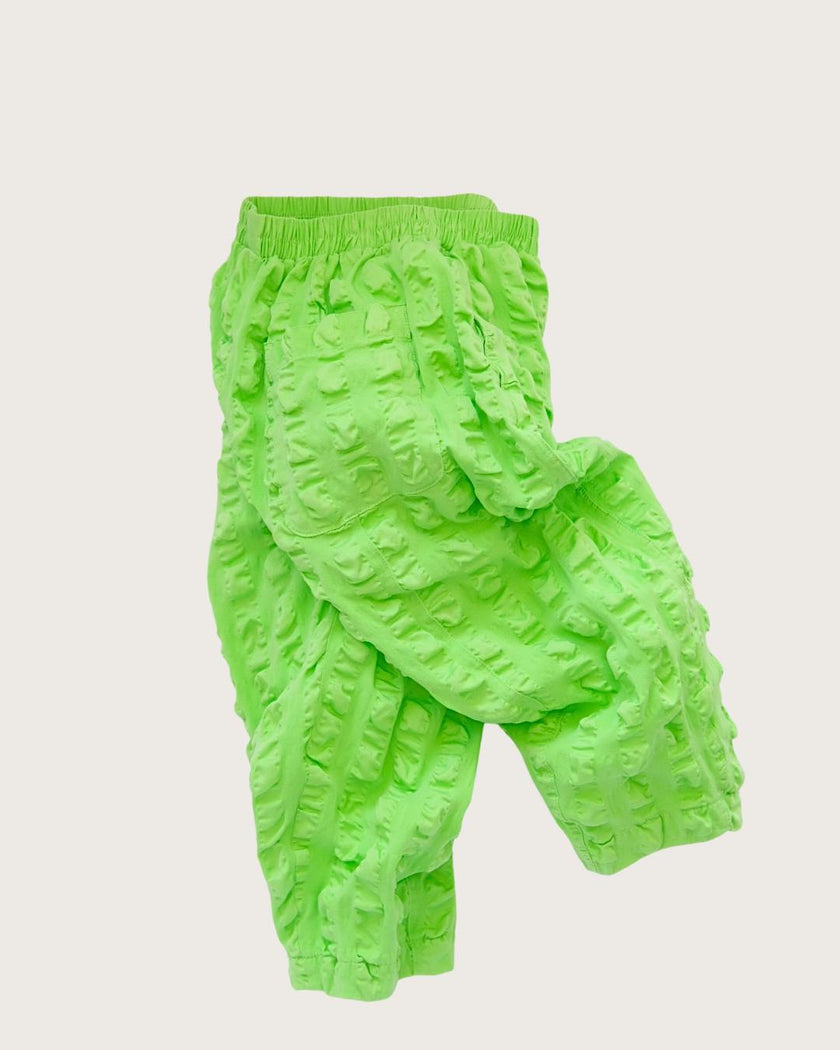 Manu Green Giant Seersucker Trousers