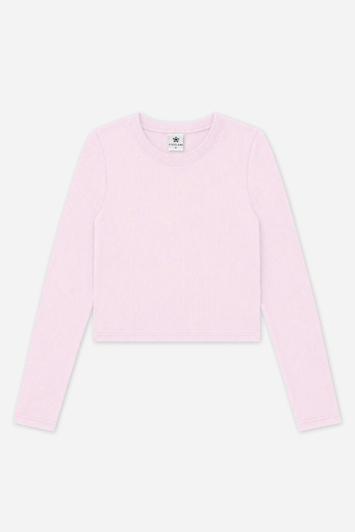 Ultra-Soft Ribbed Long Sleeve Fitted Tee