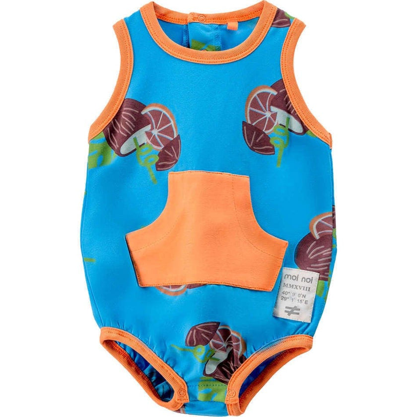 Coconut Print Sleeveless Babysuit