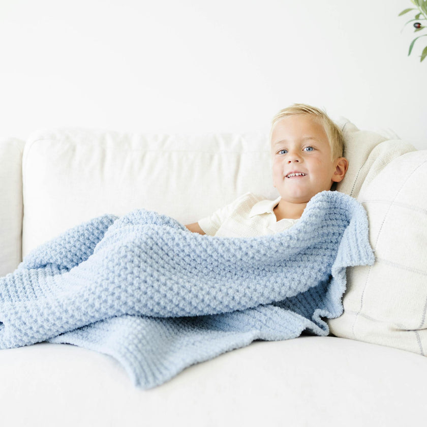 WAFFLE KNIT TODDLER BLANKETS