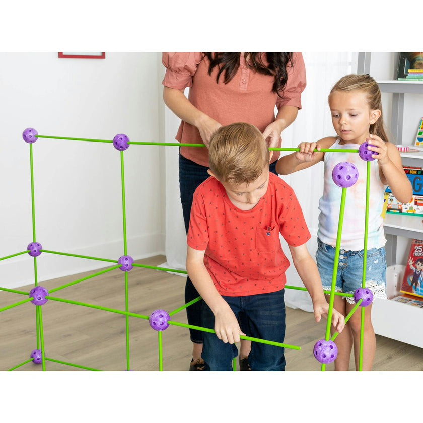 Crazy Forts! 69 Piece Buildable Indoor/Outdoor Play Fort Playset