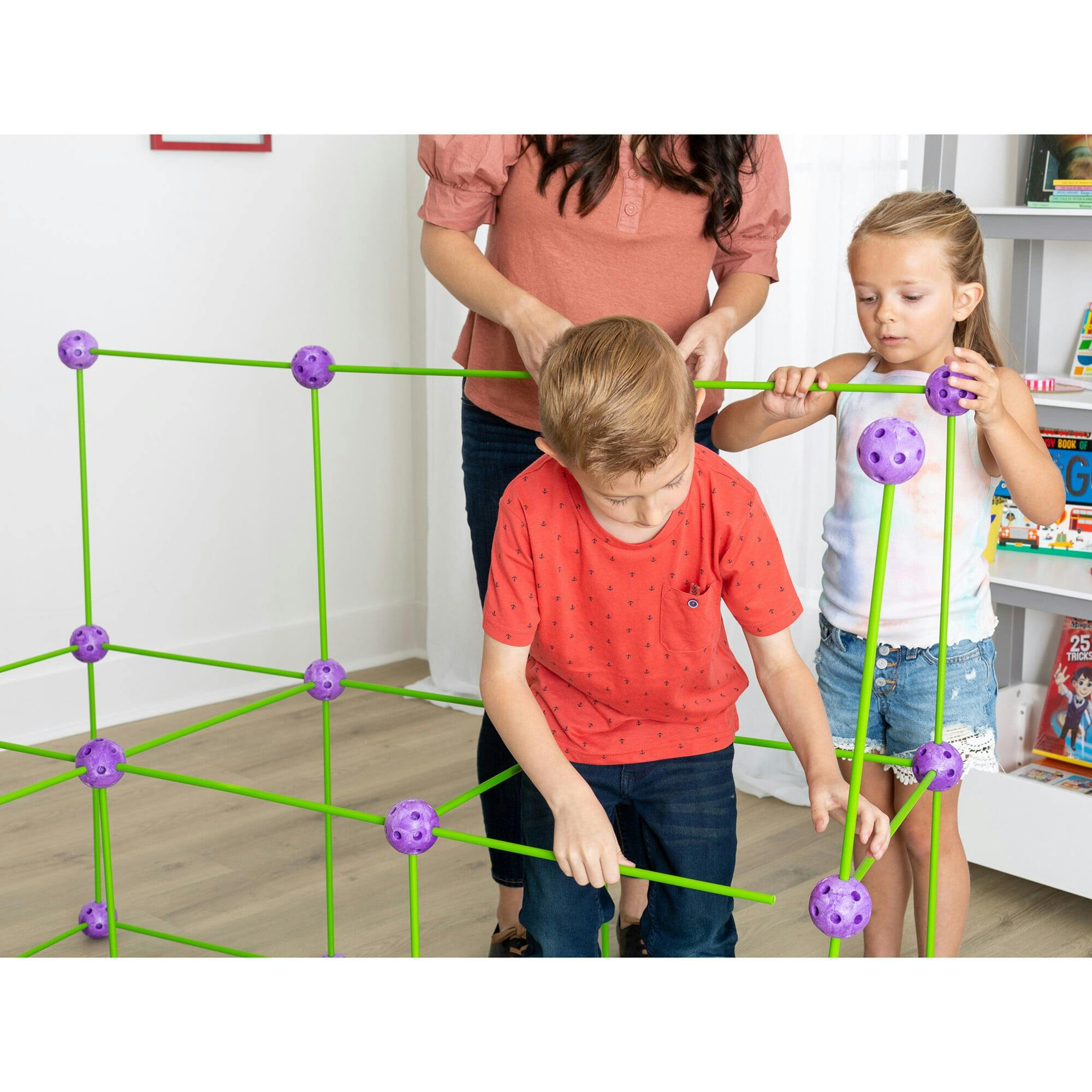 Crazy Forts! 69 Piece Buildable Indoor/Outdoor Play Fort Playset