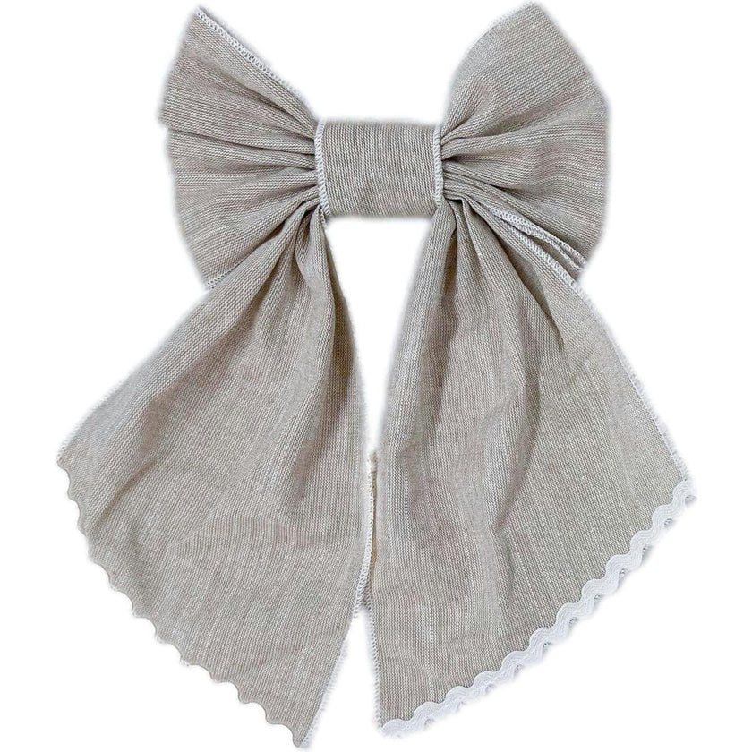 Ashlyn Linen Petite Hair Bow