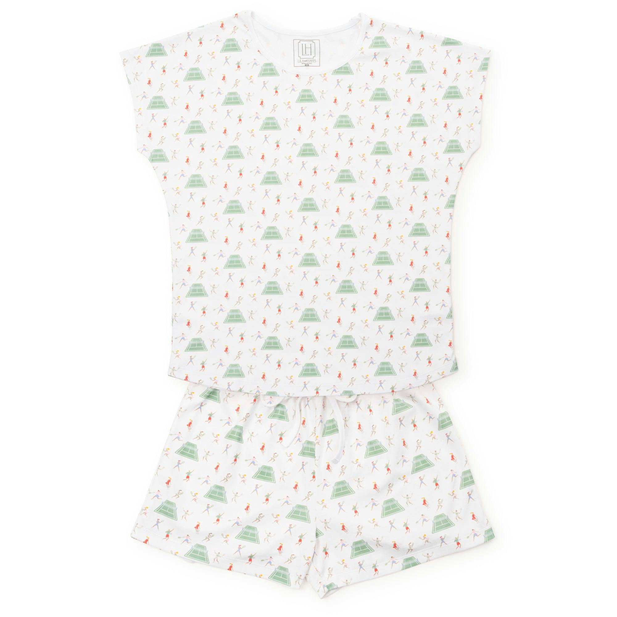 Riley Women's Pajama Short Set - Tennis Life