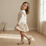 Organic Fleece Ruffle Sleeve Sweatshirt - Bloom