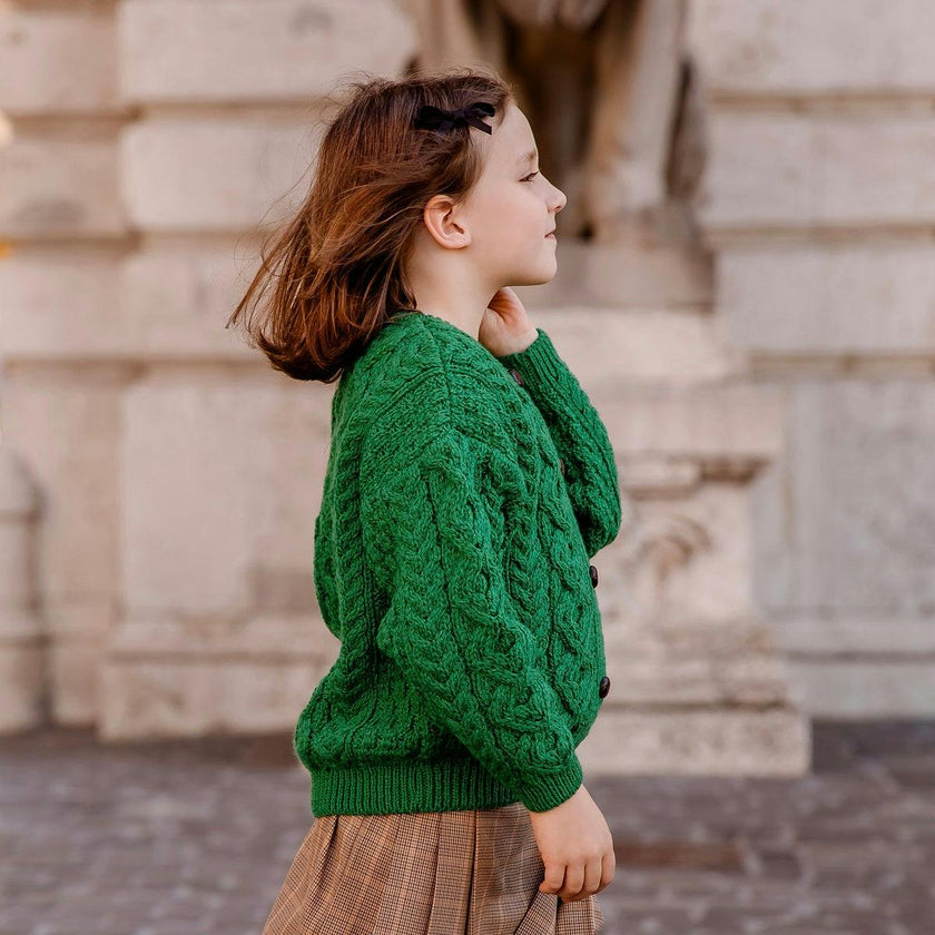 Hampstead Merino Cardigan - Intelligence Green
