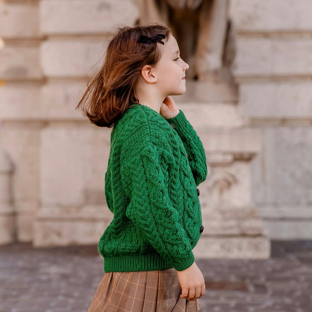 Hampstead Merino Cardigan - Intelligence Green