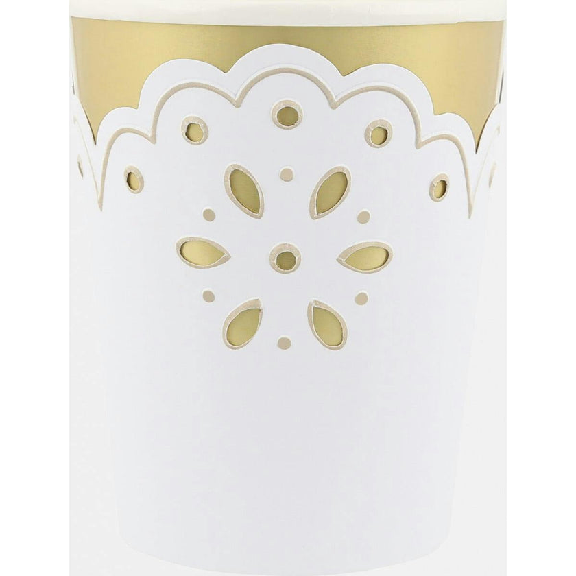 Broderie Anglaise Lace White Cups