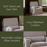 Crawford Pillowback Comfort Swivel Glider