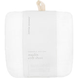 Organic Cotton Muslin Crib Sheet - White