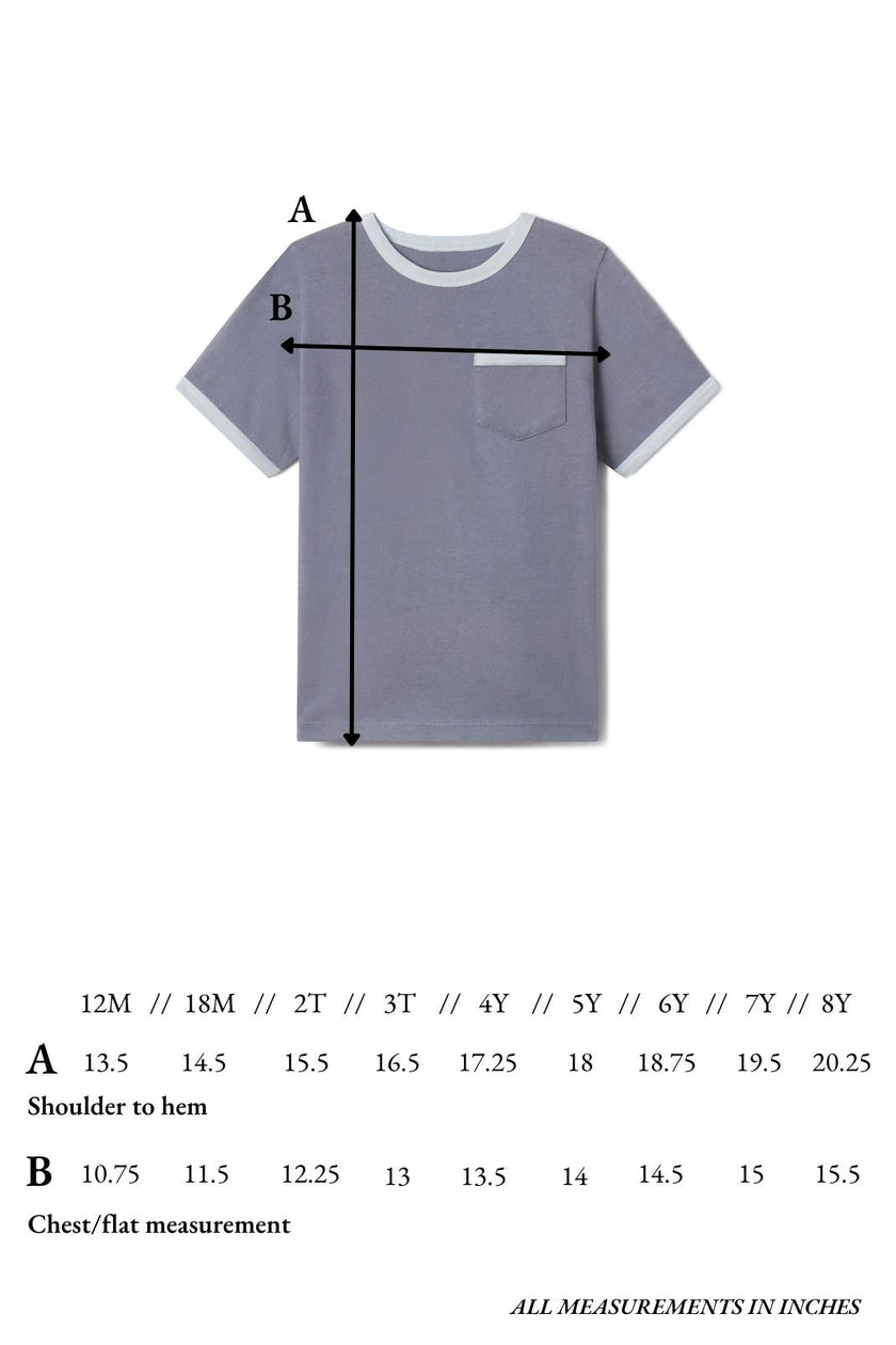 Jacob Ringer Tee in Flint Blue