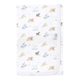 Ski Pups Boy Pima Cotton Baby Blanket