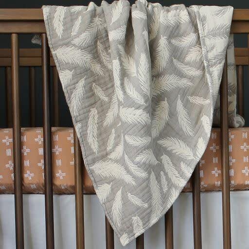 Jacquard Blanket Grey Feather